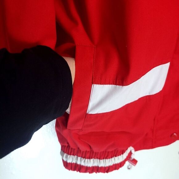 RetroāIzziāSpiritĀ 80sāRedāandāWhiteāSailingāJacket - Picture 6 of 13